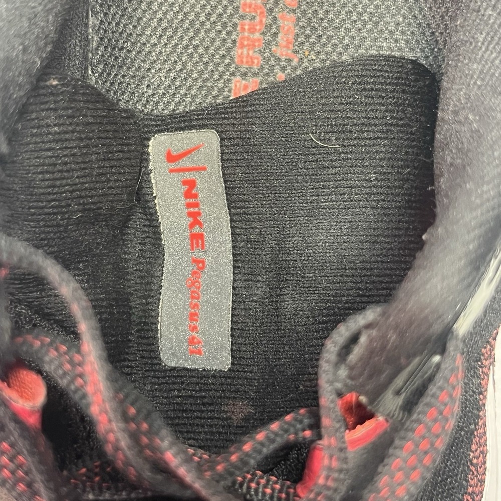 Mens Size 8 Nike Air Zoom Pegasus 41 Black Fire Red Running Shoes FD2722-003 EUC - Picture 8 of 8